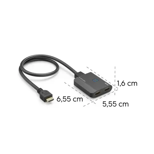 HAMA Сплитер 4K HDMI мъжко - 2 x HDMI женско, черен - image 10
