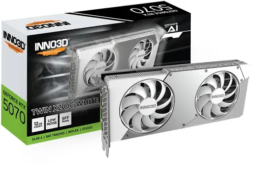 Видео карта, Inno3D GeForce RTX 5070 12GB GDDR7 Twin X2 OC White