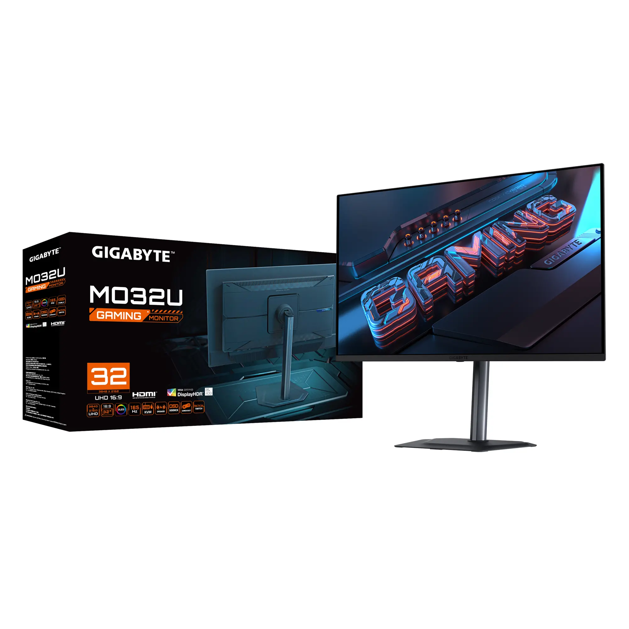 Гейминг монитор GIGABYTE MO32U - 31.5" QD-OLED 4K UHD, 165Hz, 0.03ms - image 7