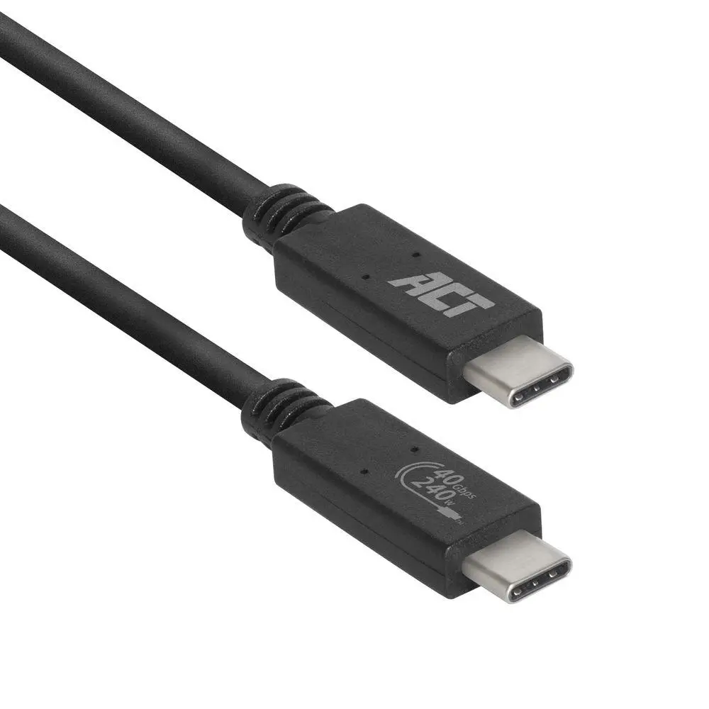 Καλώδιο ACT USB-C - USB-C, 0.8 m / USB4, 40Gbps, 240W, πιστοποιημένο USB-IF
