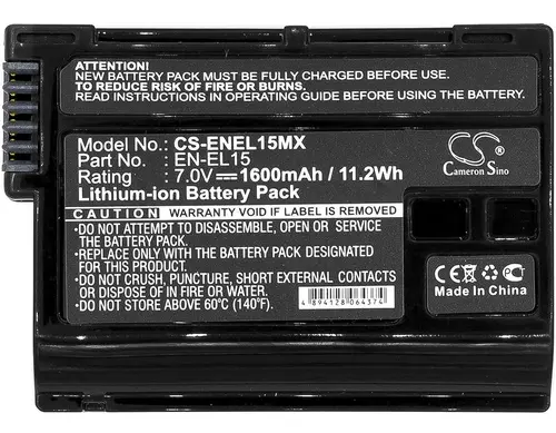 Baterie pentru aparat foto NIKON EN-EL15MX Li-Ion 7V 1600mAh Cameron Sino - 2