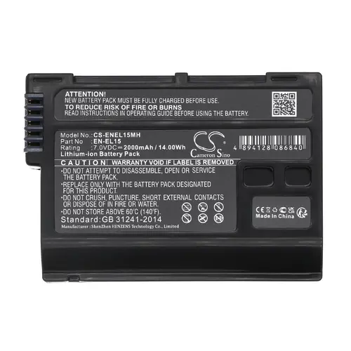 Батерия за фотоапарат NIKON EN-EL15MH Li-Ion 7V 2000mAh Cameron Sino - image 2