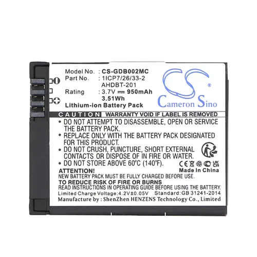 Μπαταρία για κάμερα GO PRO Hero 3; HERO 3 Plus AHDBT-201 3,7V 950mAh LIIon Cameron Sino - 5