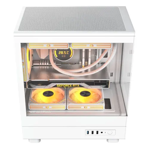 Darkflash кутия Case mATX - DB330M White - Reversed fans included - image 1