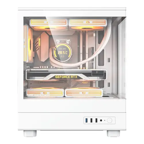 Darkflash кутия Case mATX - DB330M White - Reversed fans included - image 4