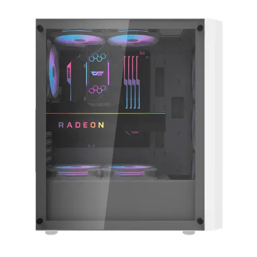 Darkflash κουτί Case ATX - DK351 White - 4 ανεμιστήρες περιλαμβάνονται - 5