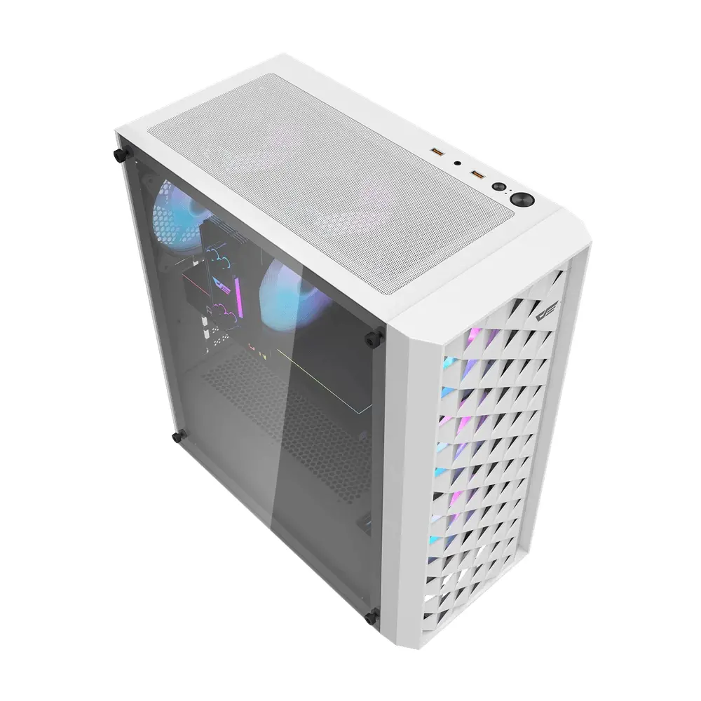 Darkflash carcasă Case ATX - DK351 White - 4 ventilatoare incluse - image 6