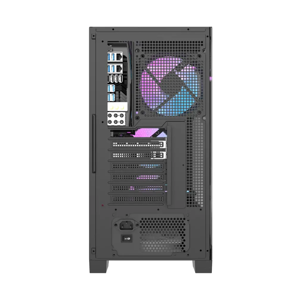 Darkflash кутия Case ATX - DRX70 Mesh Black - Addressable RGB 4 fans, USB-C - image 4