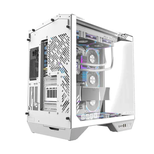 Darkflash кутия Case ATX - DY470 Ice White - 4 x 120 mm Infinity Mirror Fans - image 6