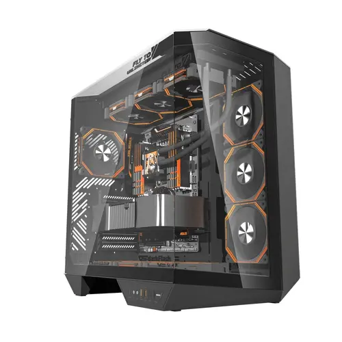 Darkflash кутия Case ATX - DY470 Shadow Black - 4 x 120 mm Infinity Mirror Fans - image 1