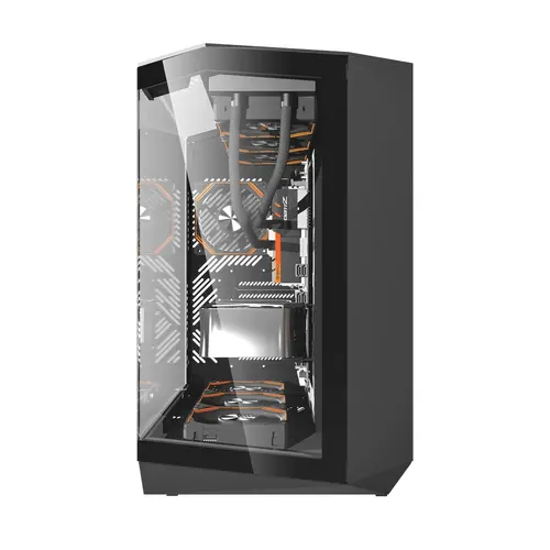 Darkflash кутия Case ATX - DY470 Shadow Black - 4 x 120 mm Infinity Mirror Fans - image 5