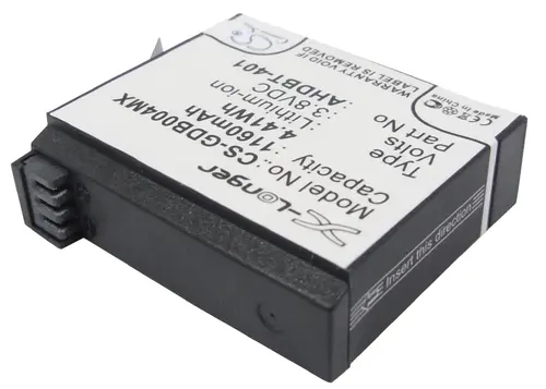 Baterie pentru cameră GOPRO Hero 4; HERO 4 Plus AHDBT-401 3,8V 1160mAh LIIon Cameron Sino - 2