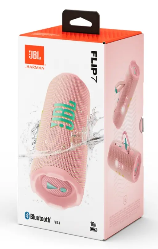Тонколони, JBL FLIP7 PINK Portable waterproof and drop-proof speaker - image 5