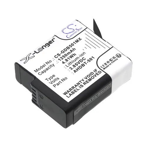 Батерия за камера GOPRO Hero 5; Hero 6; Hero 7; Hero 8   AHDBT-501  3,85V 1250mAh   LIIon Cameron Sino - image 2