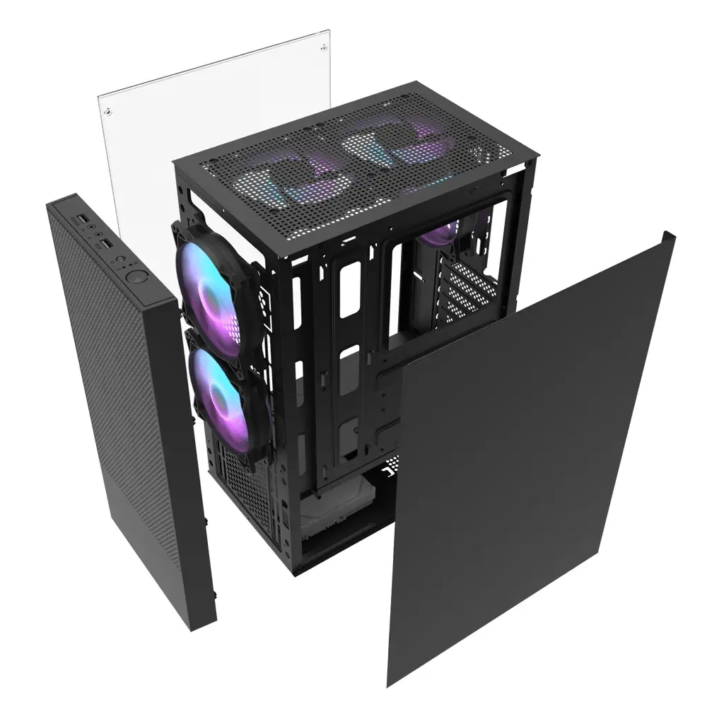 Darkflash кутия Case ATX - A290 Black - 3 x 120 mm RGB fans included - image 3