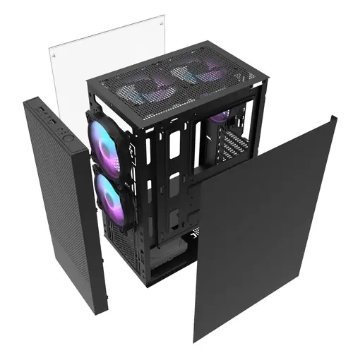 Darkflash κουτί Case ATX - A290 Black - 3 x 120 mm RGB fans included - 4