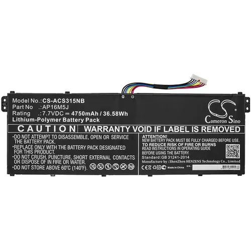 Μπαταρία για laptop ACER AP16M5J Aspire 3 A315-21 LIPo 7,7v 4750mA Cameron Sino - 1