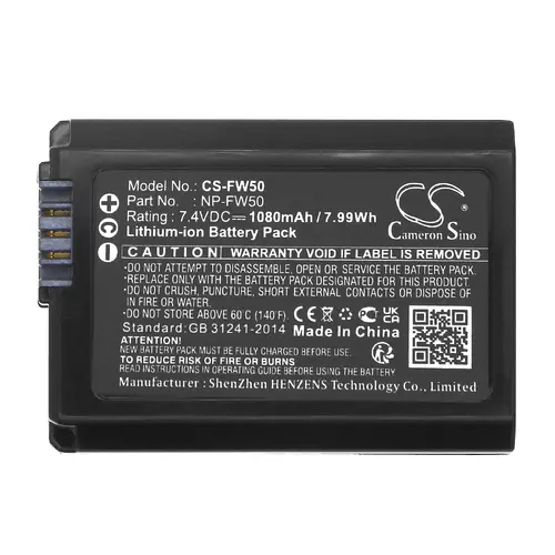 Baterie pentru aparat foto și cameră Sony NP-FW50 LiIon 7.4V 1080mAh Cameron Sino - 1