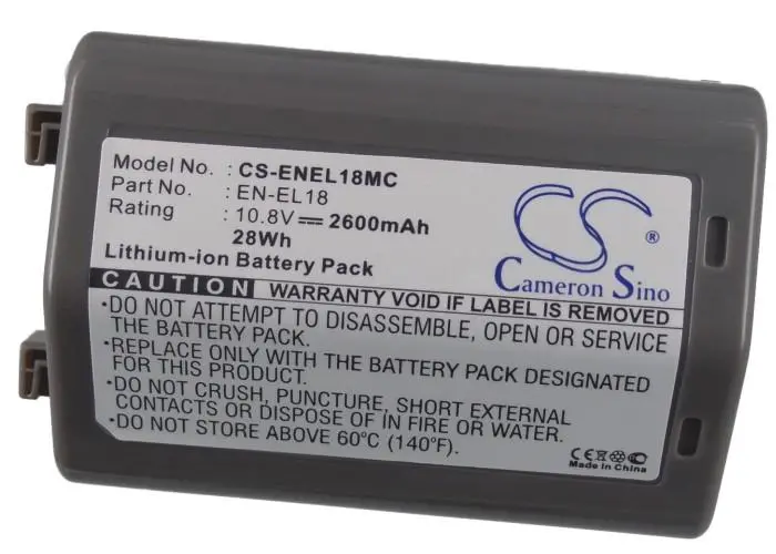 Baterie pentru aparat NIKON D4,D5,D500,D800 EN-EL18MC 10.8V 2600mAh LiIon Cameron Sino