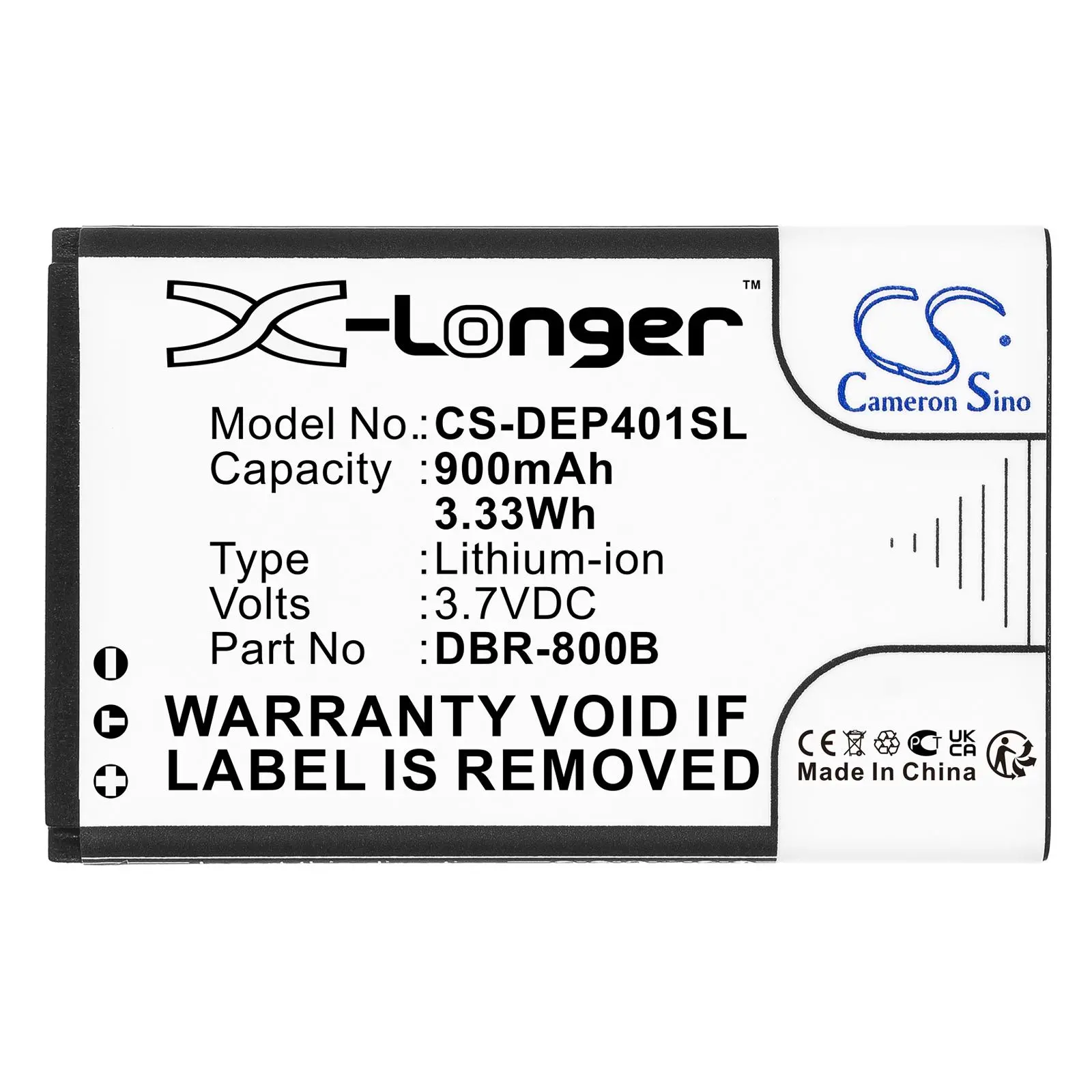 Батерия за мобилен телефон DORO 1350, 1361, 6520, 6530, Primo 805 DBP-800B LiIon 3,7V 900mAh CAMERON SINO - image 3