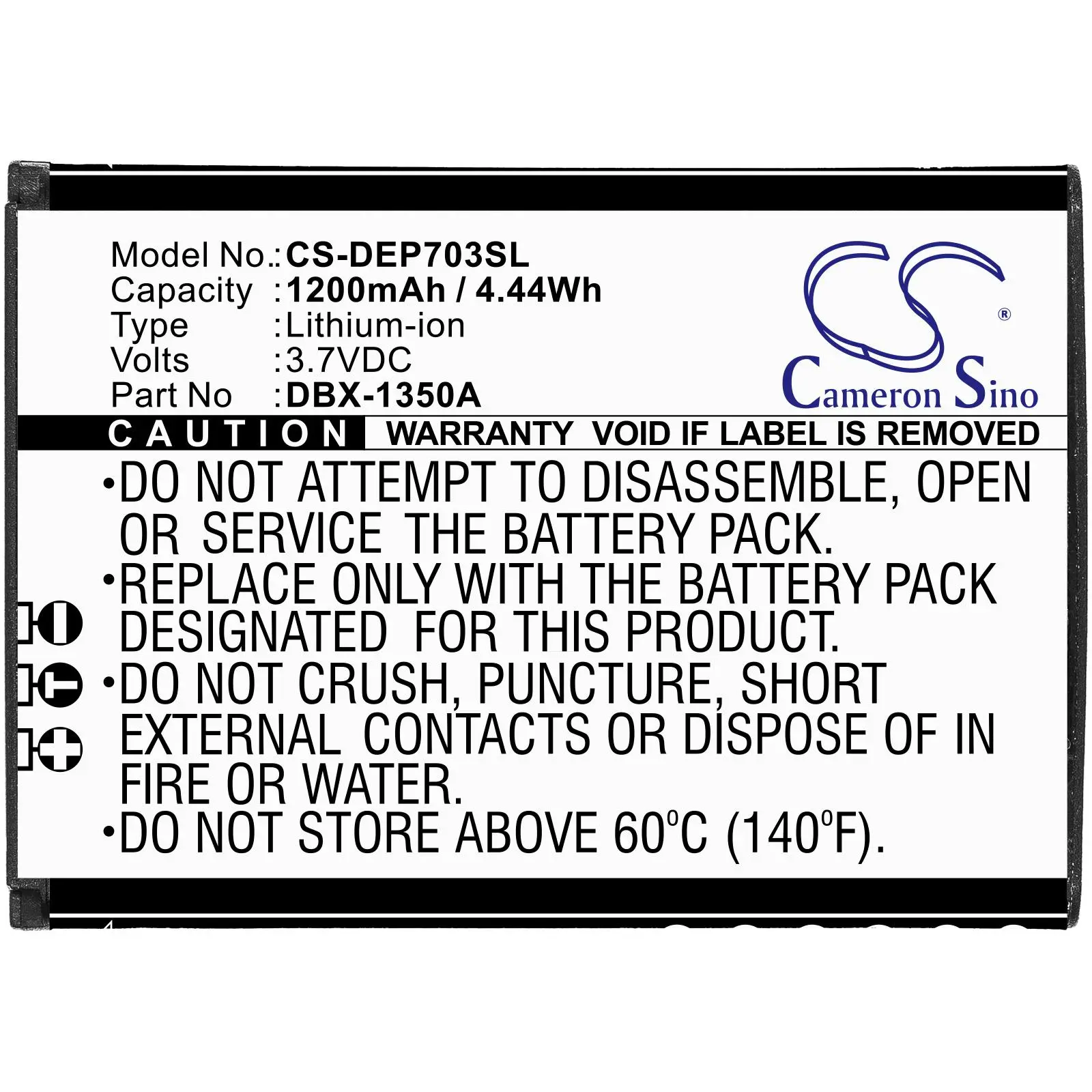 Батерия за мобилен телефон DORO 7030, 7031, 7080, DFC-0270 DBX-1350A LiIon 3,7V 1200mAh CAMERON SINO - image 3