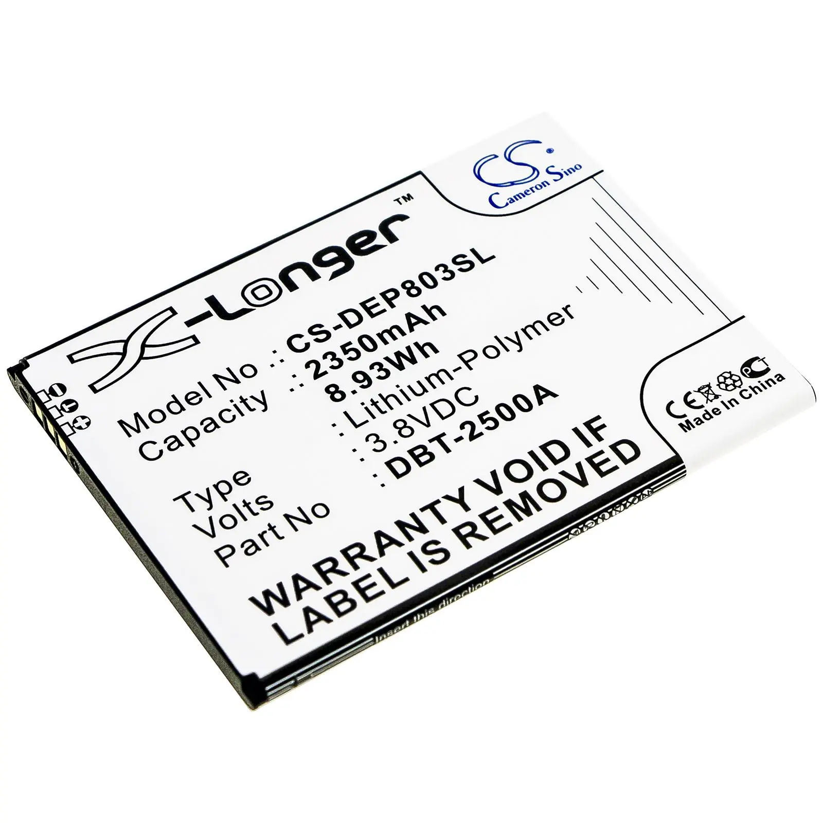 Батерия за мобилен телефон DORO 8035, DSB-0170 DBT-2500A LiPo 3,8V 2350mAh CAMERON SINO