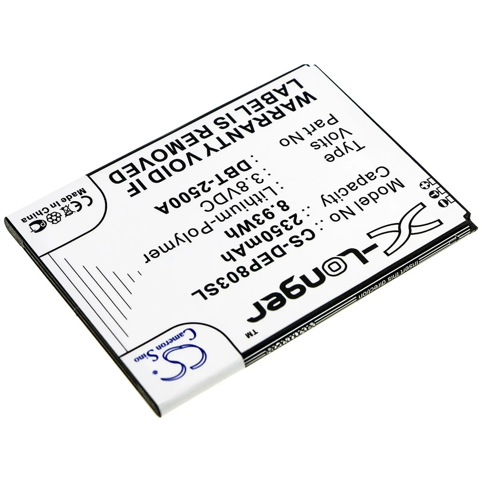 Батерия за мобилен телефон DORO 8035, DSB-0170 DBT-2500A LiPo 3,8V 2350mAh CAMERON SINO - image 2