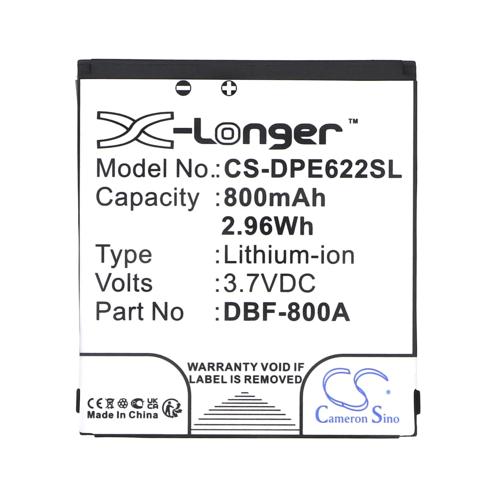 Батерия за мобилен телефон DORO 2314, 2415, PhoneEasy 1360 LiIon 3,7V 800mAh CAMERON SINO - image 2