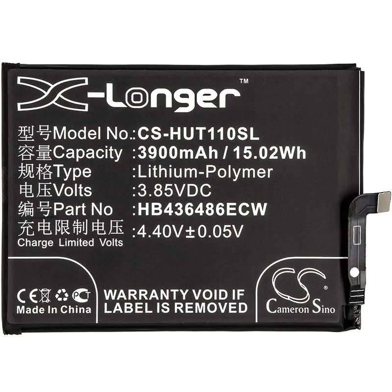 Батерия за мобилен телефон Huawei BLA-AL00, CLT-L04, G10 Plus HB436486ECW LiPo 3,85V 3900 mA Cameron Sino - image 2