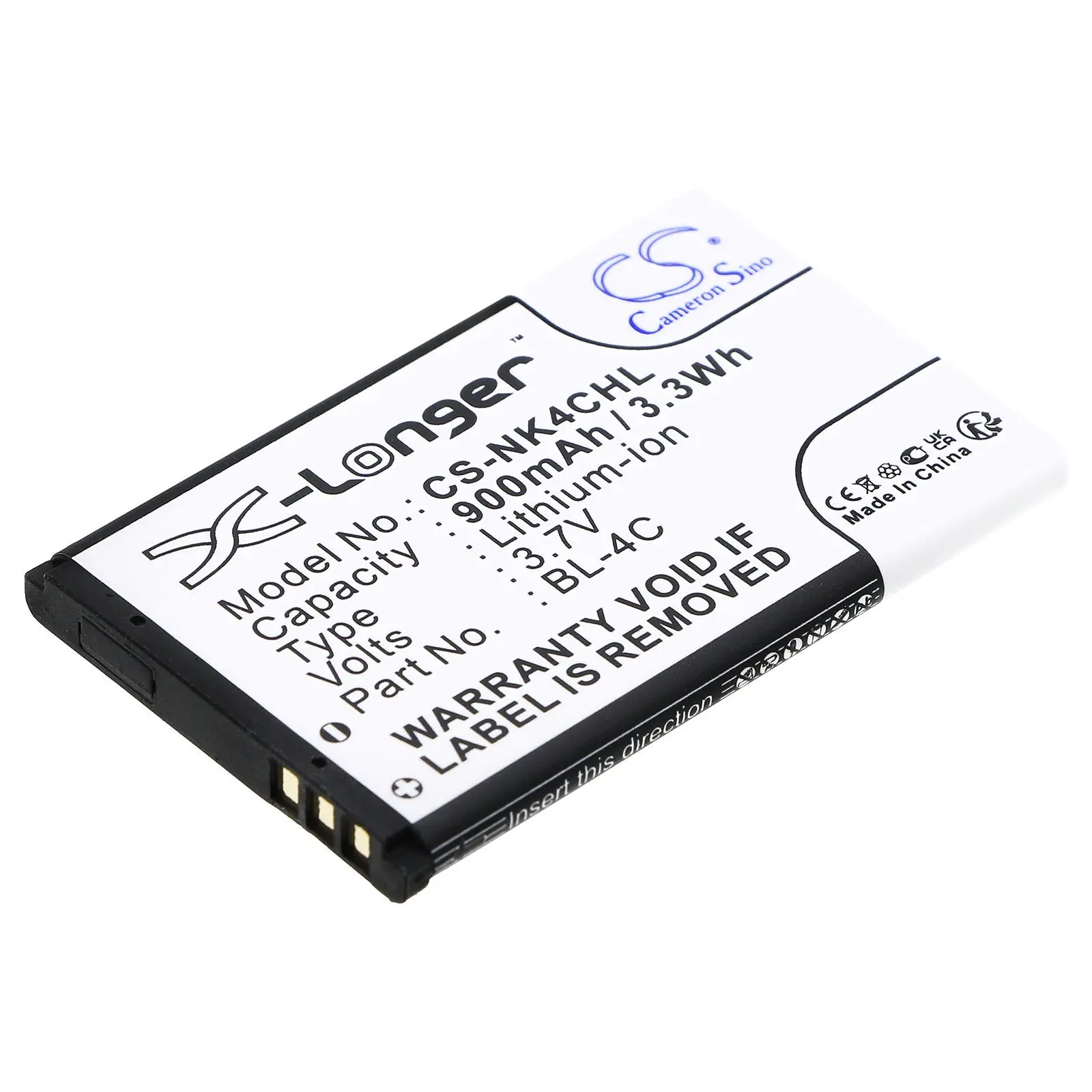 Батерия за мобилен телефон NOKIA 6100, 6200, 107, 108 BL-4C LiIon 3,7V 900mAh CAMERON SINO