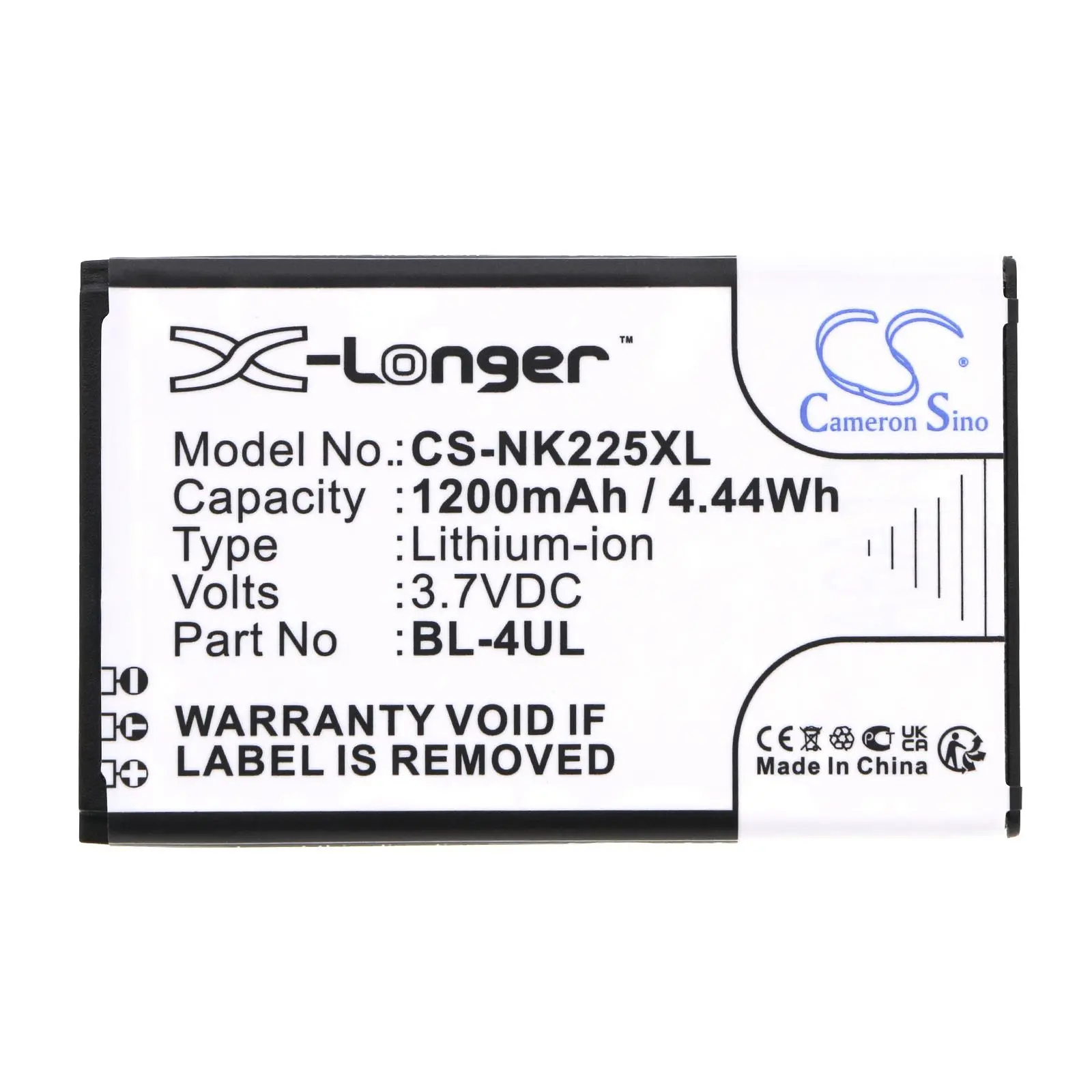 Батерия за телефон NOKIA 3310 , Asha 225, TA1030 BL-4UL / BL-4WL LiIon 3,7V 1200mAh CAMERON SINO - image 2