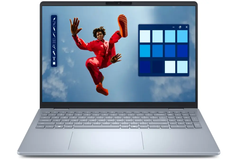 Лаптоп, Dell 16 Plus DB16250, Intel Ultra 7 258V (47 TOPS NPU, 8 cores, up to 4.8 GHz), 16.0" FHD+ (1920x1200) Touch WVA 300nits, 32 GB: LPDDR5x, 8533 MT/s (onb), 1TB M.2 SSD, Intel Arc, FHD Cam and Mic, Wi-Fi 7, FPR, Backlit Kb, Win11 Pro, Ice Blue, 3Y CI