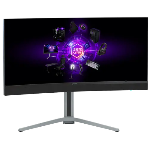 LORGAR 34MP1, UWQHD MiniLED Gaming Monitor Pro, 34'' (3440*1440) VA curved monitor, black/milky grey - image 3