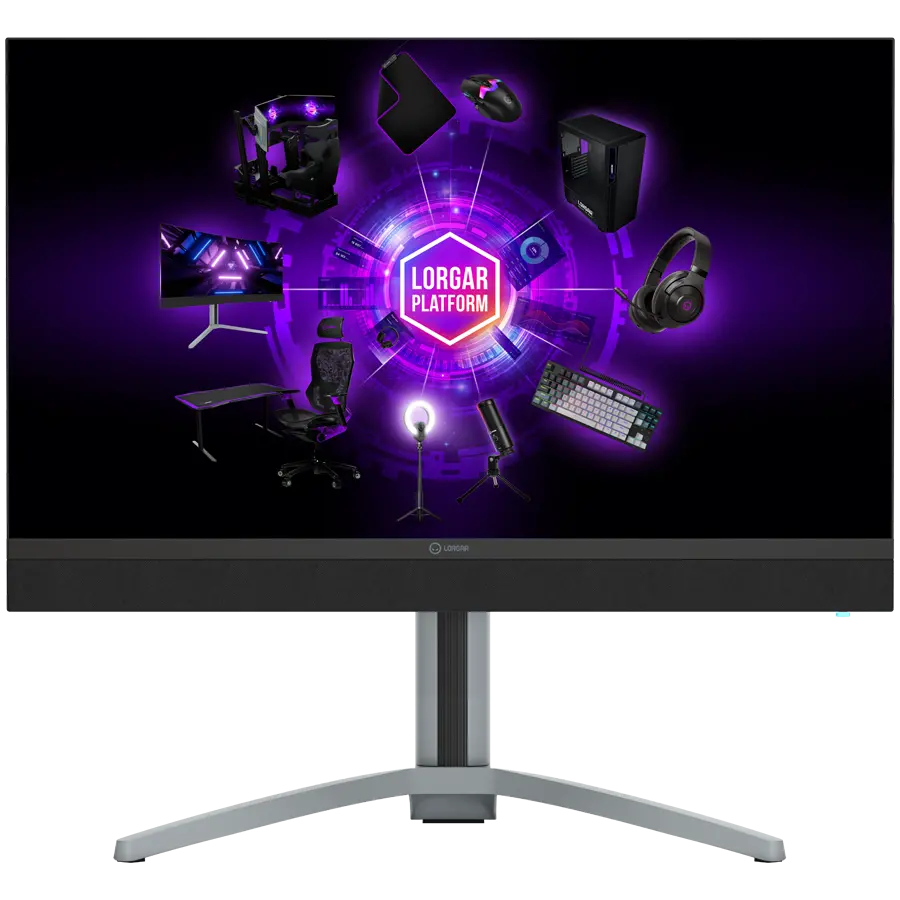 LORGAR 27MP1, UHD MiniLED Gaming Monitor Pro, 27'' (3840*2160) fast IPS flat monitor, black/milky grey - image 1