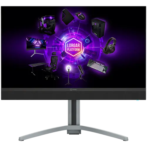 LORGAR 27MP1, UHD MiniLED Gaming Monitor Pro, 27'' (3840*2160) fast IPS flat monitor, black/milky grey - image 1