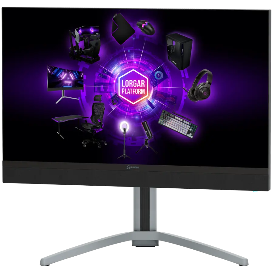LORGAR 27MP1, UHD MiniLED Gaming Monitor Pro, 27'' (3840*2160) fast IPS flat monitor, black/milky grey - image 2