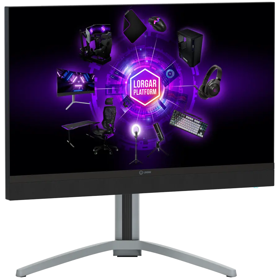 LORGAR 27MP1, UHD MiniLED Gaming Monitor Pro, 27'' (3840*2160) fast IPS flat monitor, black/milky grey - image 3