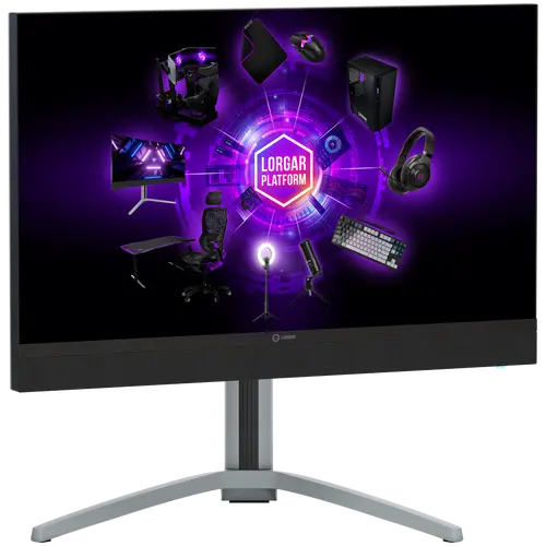 LORGAR 27MP1, UHD MiniLED Gaming Monitor Pro, 27'' (3840*2160) fast IPS flat monitor, black/milky grey - image 3
