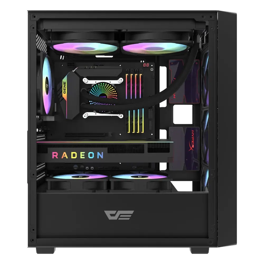 Darkflash carcasă ATX - DK353 Negru - 4 ventilatoare incluse - image 3