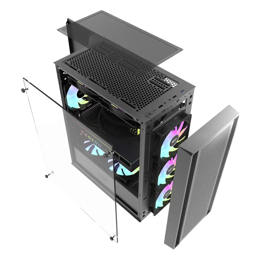 Darkflash κουτί ATX - DK353 Μαύρο - περιλαμβάνονται 4 ανεμιστήρες - image 7