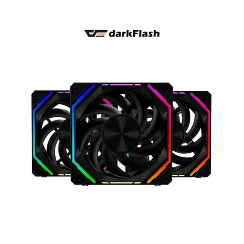 Darkflash Комплект вентилатори Fan Pack 3-in-1 3x120mm - INF32 Black, Daisy-Chain, Infinity Mirror, A-RGB