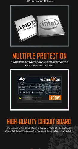 Aigo захранващ блок PSU 700W - Warrior AK700 RGB - image 6