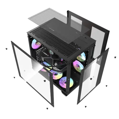 Aigo кутия Case ATX - C285 Black - image 6