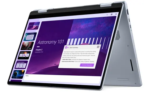 Лаптоп, Dell 14 Plus 2-in-1 DB04250, Intel Ultra 7 256V (47 TOPS NPU, 8 cores, up to 4.8 GHz), 14" 16:10 FHD+(1920x1200) Touch 300nits WVA AG, 16GB, LPDDR5X, 8533MT/s (onboard), 1TB M.2 SSD PCIe, Intel Arc, FHD RGB and Mic, Wi-Fi 7, FPR, Backlit Kb, Win 11 Pro - image 2