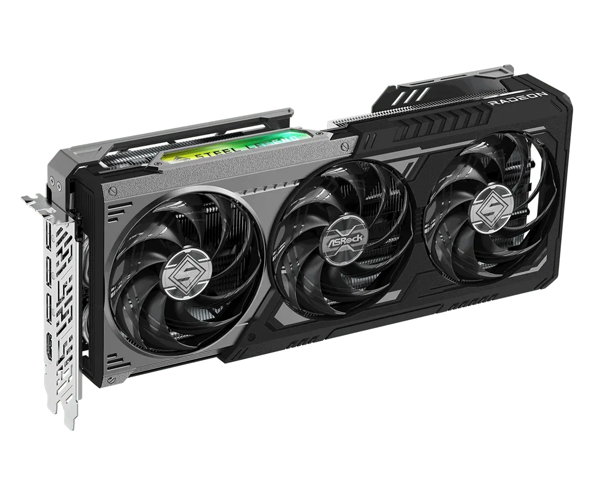Видео карта ASRock RADEON RX 9070 XT STEEL LEGEND DARK 16GB GDDR6 - image 1