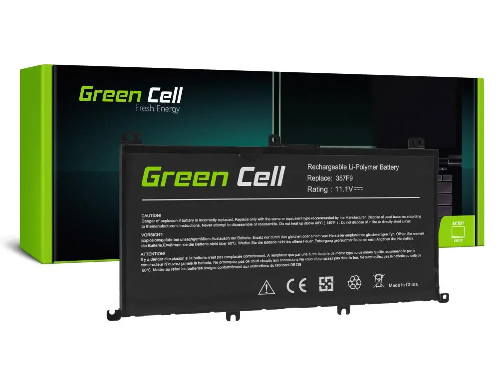 Батерия за лаптоп GREEN CELL, Dell Inspiron 15 5576 5577 7557 7559 7566 7567 357F9 11.1V 4200mAh