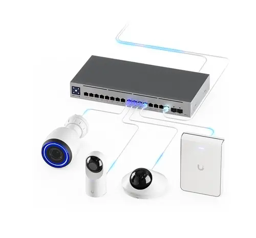 Комутатор Ubiquiti USW-Pro-Max-16-PoE,4x2.5Gb POE++, 12xGb PoE+,2x10G SFP+ - image 1