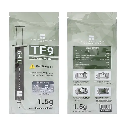 Thermalright термо паста Thermal compound - TF9 1.5g - 14 W/mK - image 4