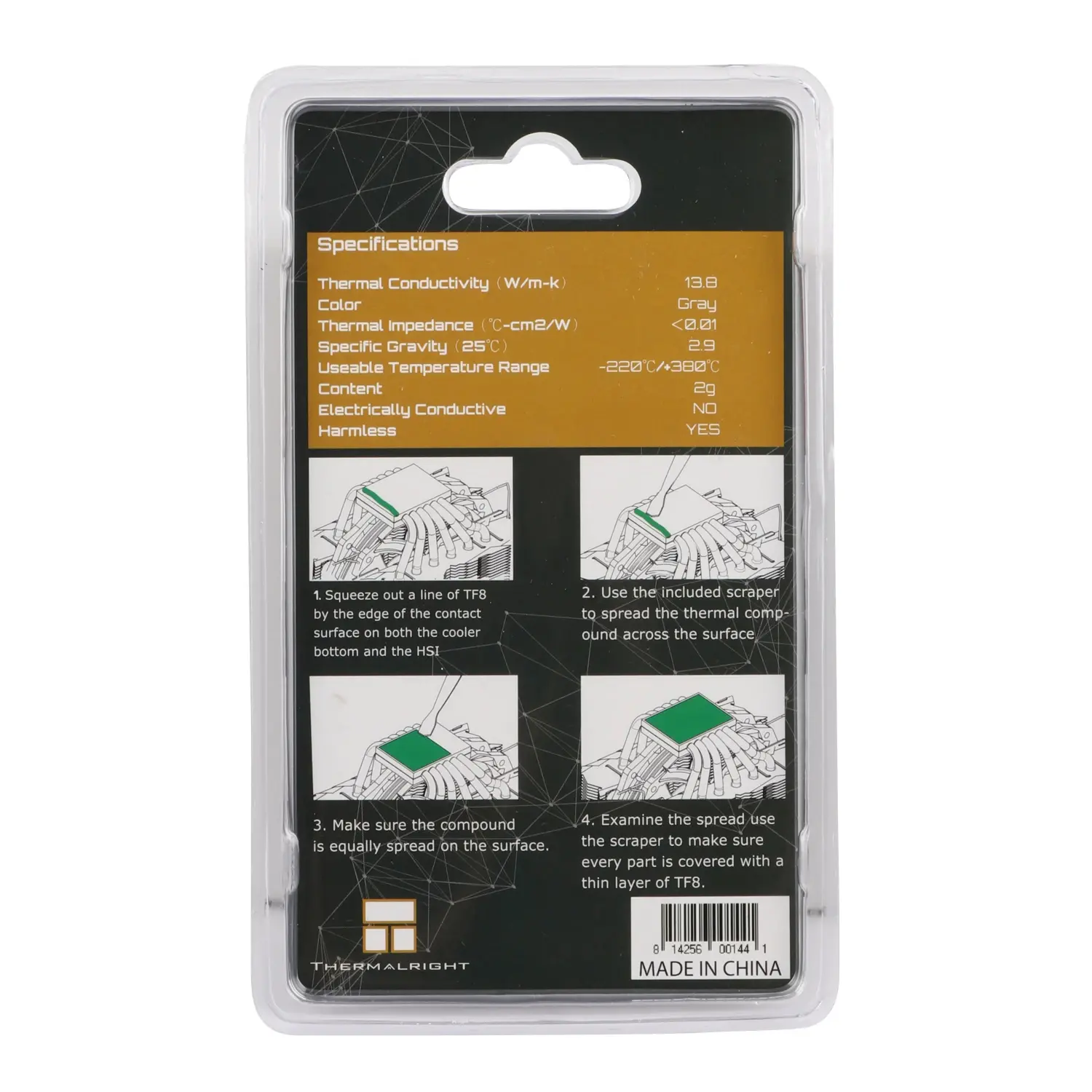 Thermalright термо паста Thermal compound - TF8 2g - 13.8 W/mK - image 3