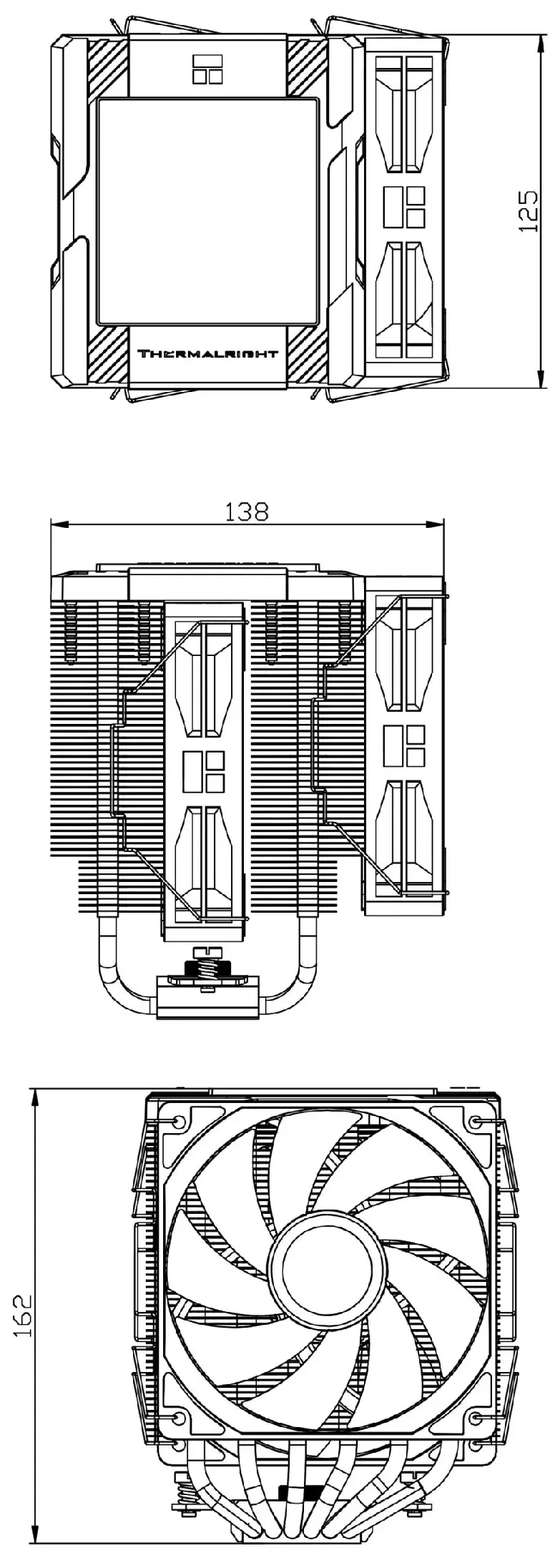 Thermalright охладител CPU Cooler Peerless Assassin 120 Digital A-RGB White - Dual-Tower - LGA1851/AM5 - image 10